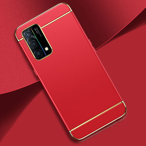 Custodia Lusso Metallo Laterale e Plastica Cover per Oppo K9 5G Rosso