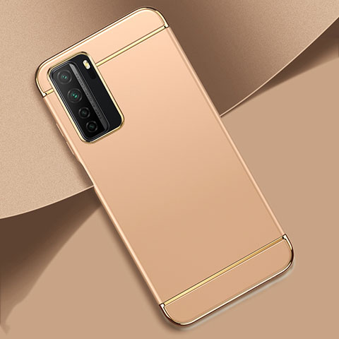 Custodia Lusso Metallo Laterale e Plastica Cover T01 per Huawei Nova 7 SE 5G Oro