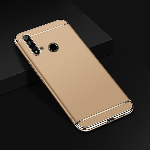 Custodia Lusso Metallo Laterale e Plastica Cover T01 per Huawei P20 Lite (2019) Oro