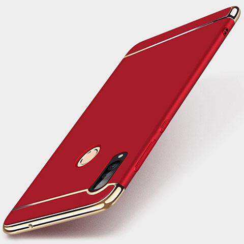 Custodia Lusso Metallo Laterale e Plastica Cover T01 per Huawei P30 Lite New Edition Rosso