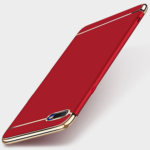 Custodia Lusso Metallo Laterale e Plastica Cover T01 per Oppo R15X Rosso