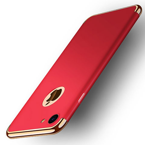 Custodia Lusso Metallo Laterale e Plastica M02 per Apple iPhone 7 Rosso