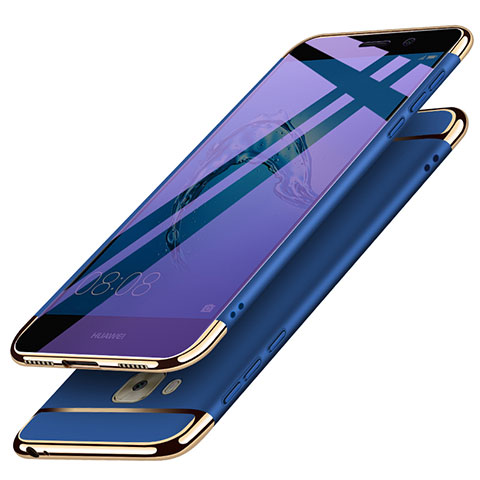 Custodia Lusso Metallo Laterale e Plastica M02 per Huawei Nova Plus Blu