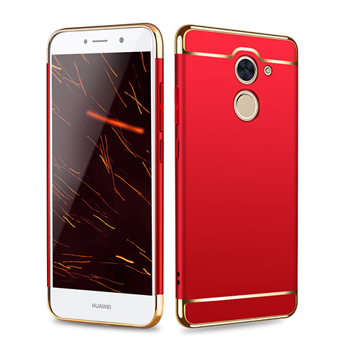 Custodia Lusso Metallo Laterale e Plastica per Huawei Enjoy 7 Plus Rosso