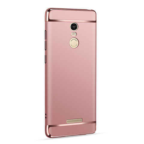 Custodia Lusso Metallo Laterale e Plastica per Xiaomi Redmi Note 3 Pro Oro Rosa