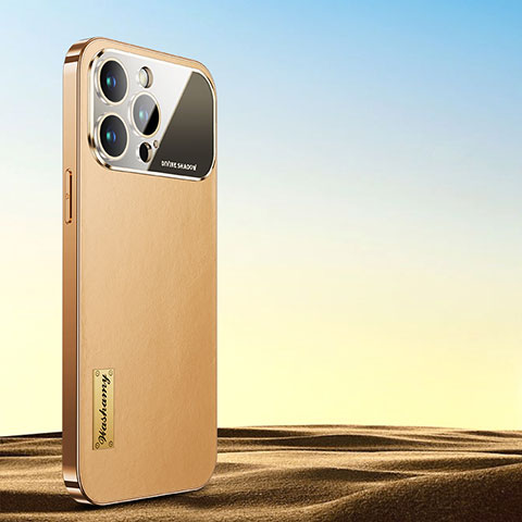 Custodia Lusso Pelle Cover AC2 per Apple iPhone 13 Pro Oro