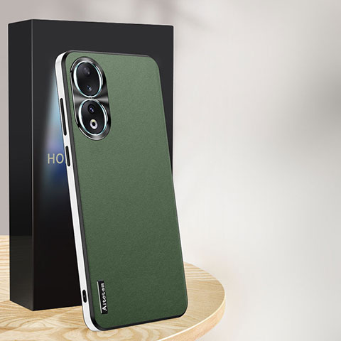 Custodia Lusso Pelle Cover AT1 per Huawei Honor 90 5G Verde