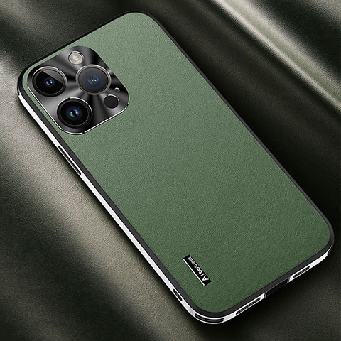 Custodia Lusso Pelle Cover AT2 per Apple iPhone 16 Pro Verde