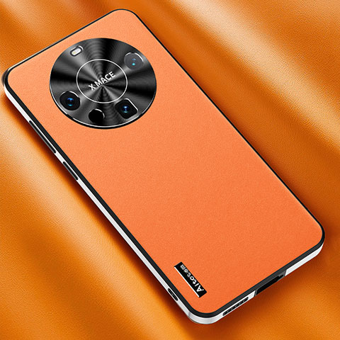 Custodia Lusso Pelle Cover AT2 per Huawei Mate 60 Arancione