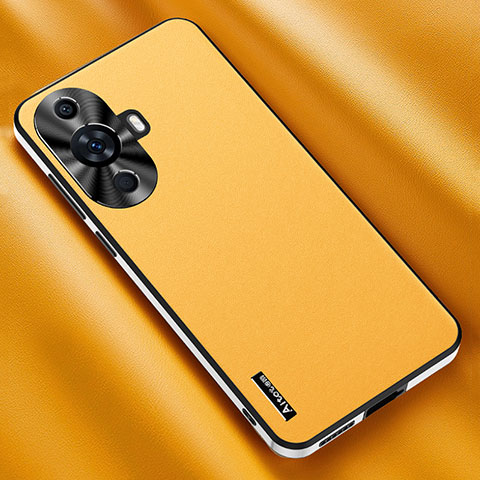 Custodia Lusso Pelle Cover AT2 per Huawei Nova 11 Giallo