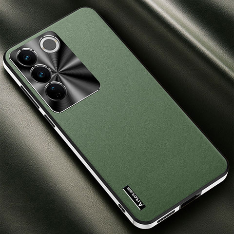 Custodia Lusso Pelle Cover AT2 per Vivo V27 Pro 5G Verde