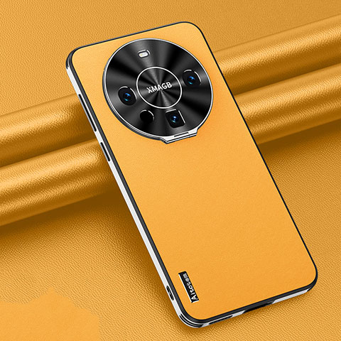 Custodia Lusso Pelle Cover AT3 per Huawei Mate 60 Giallo