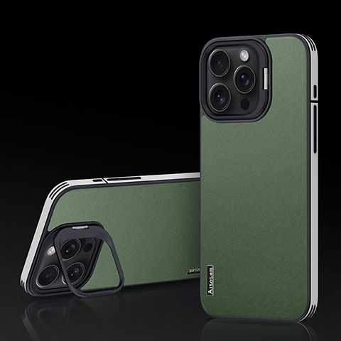 Custodia Lusso Pelle Cover AT5 per Apple iPhone 15 Pro Verde