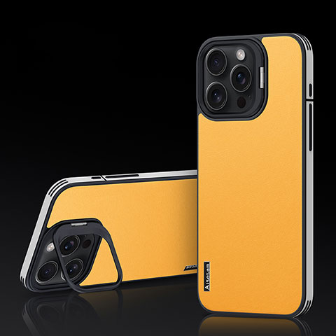 Custodia Lusso Pelle Cover AT5 per Apple iPhone 16 Pro Max Giallo