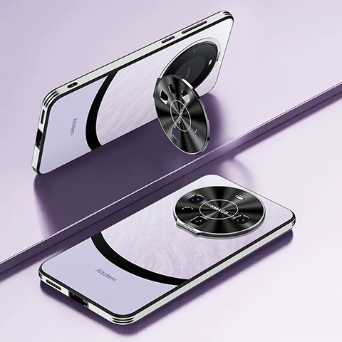 Custodia Lusso Pelle Cover AT5 per Huawei Mate 60 Pro+ Plus Viola