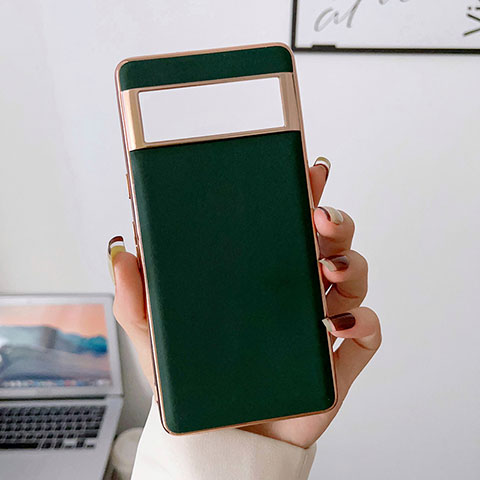 Custodia Lusso Pelle Cover B01H per Google Pixel 6 5G Verde