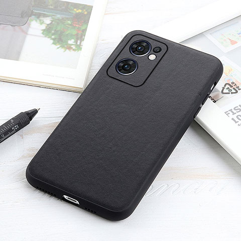 Custodia Lusso Pelle Cover B01H per OnePlus Nord CE 2 5G Nero