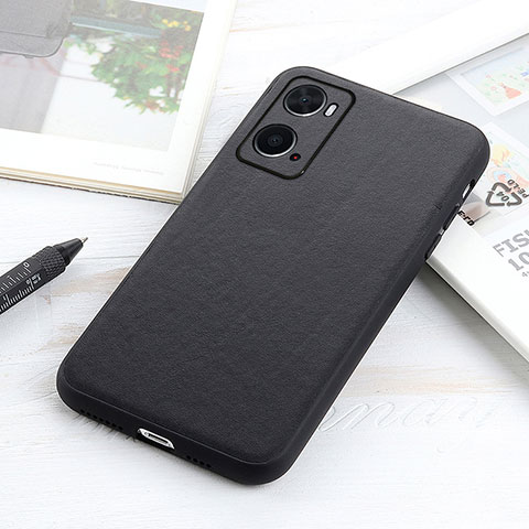 Custodia Lusso Pelle Cover B01H per Oppo A36 Nero