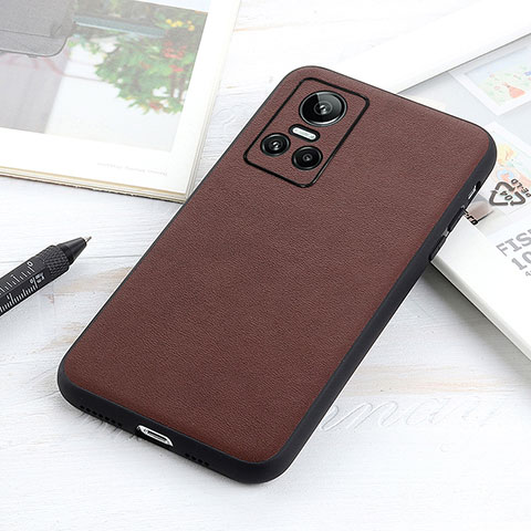 Custodia Lusso Pelle Cover B01H per Realme GT Neo3 5G Marrone