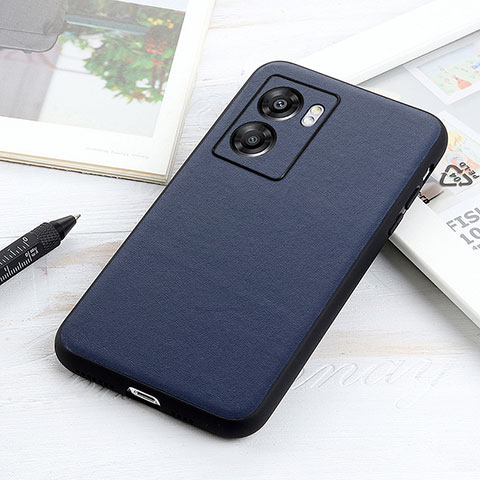 Custodia Lusso Pelle Cover B01H per Realme V23 5G Blu