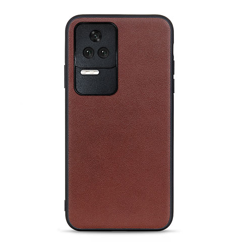 Custodia Lusso Pelle Cover B01H per Xiaomi Redmi K50 5G Marrone