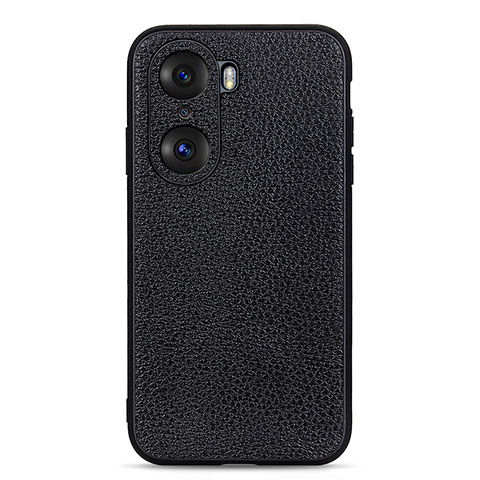 Custodia Lusso Pelle Cover B02H per Huawei Honor 60 5G Nero