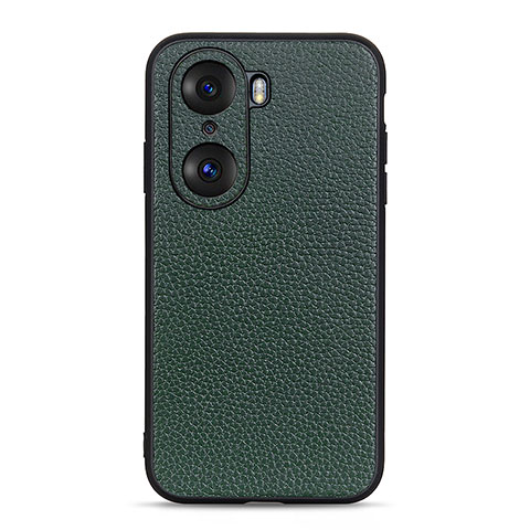 Custodia Lusso Pelle Cover B02H per Huawei Honor 60 5G Verde