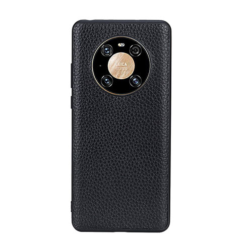 Custodia Lusso Pelle Cover B02H per Huawei Mate 40 Nero