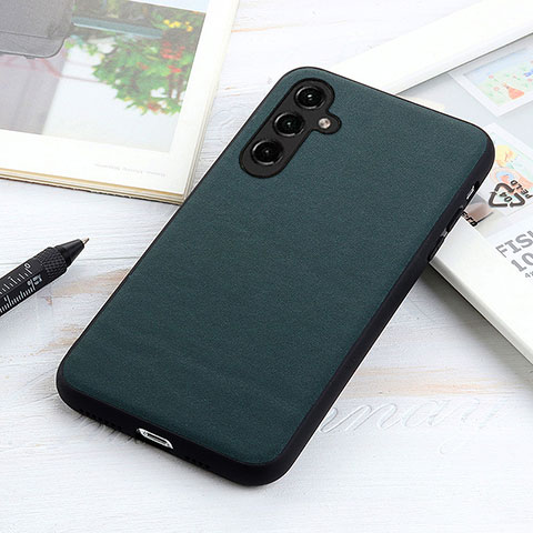 Custodia Lusso Pelle Cover B02H per Samsung Galaxy A14 4G Verde