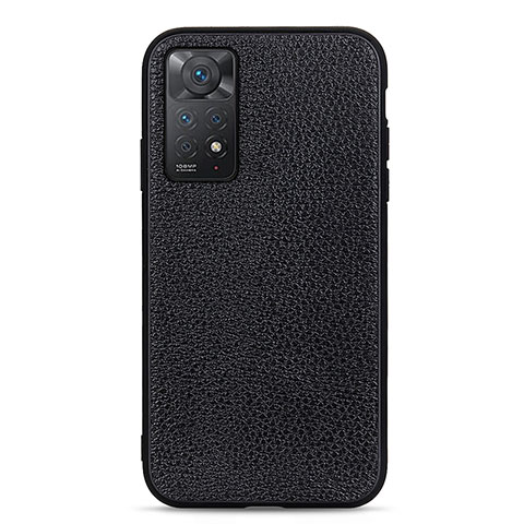 Custodia Lusso Pelle Cover B02H per Xiaomi Redmi Note 11 Pro 4G Nero