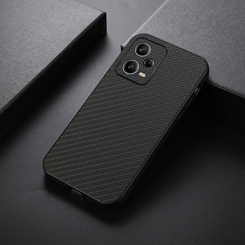 Custodia Lusso Pelle Cover B02H per Xiaomi Redmi Note 12 Pro 5G Nero