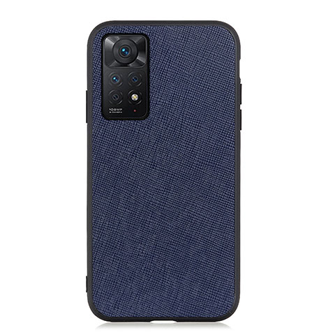 Custodia Lusso Pelle Cover B03H per Xiaomi Redmi Note 11 Pro 4G Blu