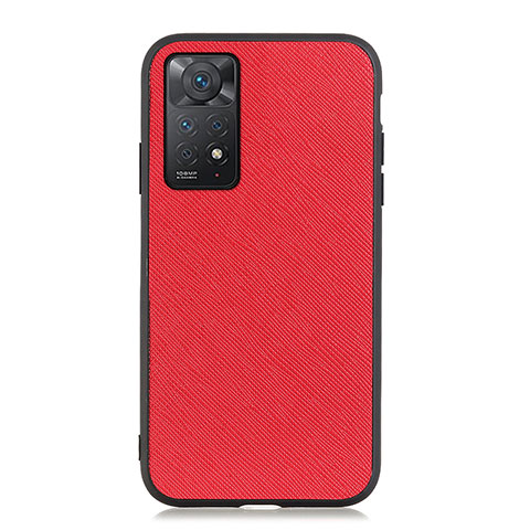 Custodia Lusso Pelle Cover B03H per Xiaomi Redmi Note 11 Pro 5G Rosso