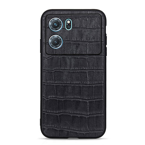 Custodia Lusso Pelle Cover B04H per Oppo K10 5G Nero