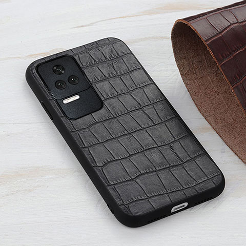 Custodia Lusso Pelle Cover B04H per Xiaomi Redmi K40S 5G Nero