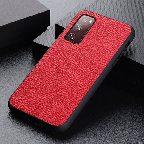 Custodia Lusso Pelle Cover B05H per Samsung Galaxy S20 FE (2022) 5G Rosso