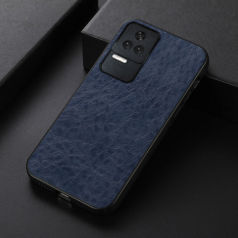 Custodia Lusso Pelle Cover B05H per Xiaomi Redmi K50 5G Blu