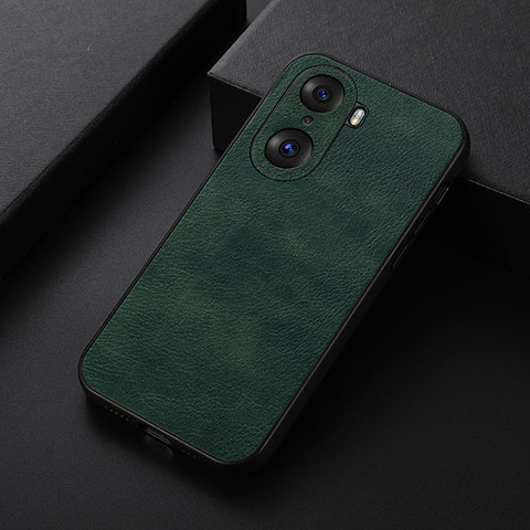 Custodia Lusso Pelle Cover B06H per Huawei Honor 60 5G Verde