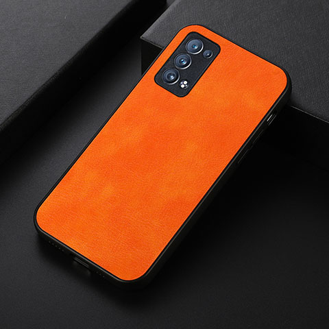 Custodia Lusso Pelle Cover B06H per Oppo Reno6 Pro 5G Arancione