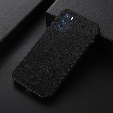 Custodia Lusso Pelle Cover B06H per Oppo Reno6 Pro 5G India Nero