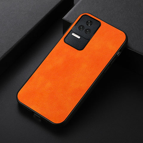 Custodia Lusso Pelle Cover B06H per Xiaomi Redmi K50 5G Arancione