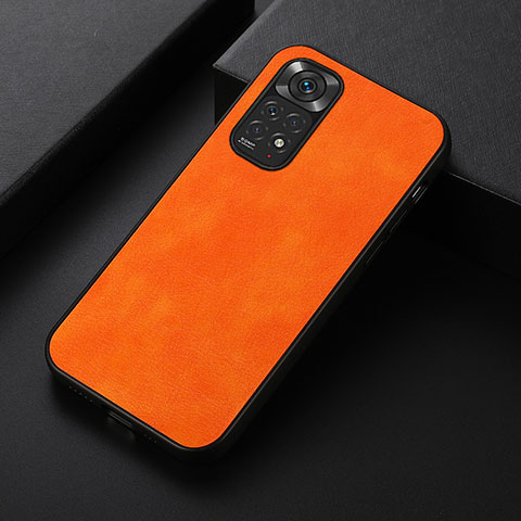 Custodia Lusso Pelle Cover B06H per Xiaomi Redmi Note 11S 4G Arancione