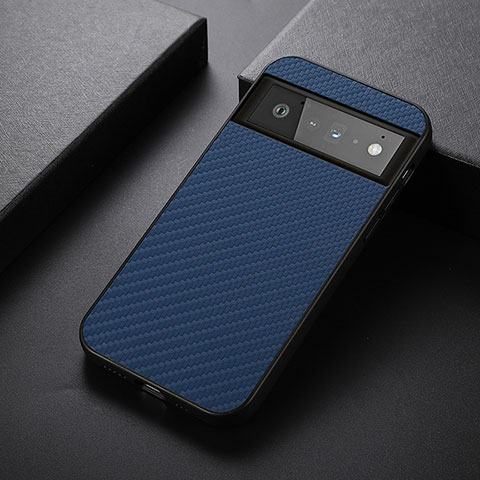 Custodia Lusso Pelle Cover B07H per Google Pixel 6 5G Blu