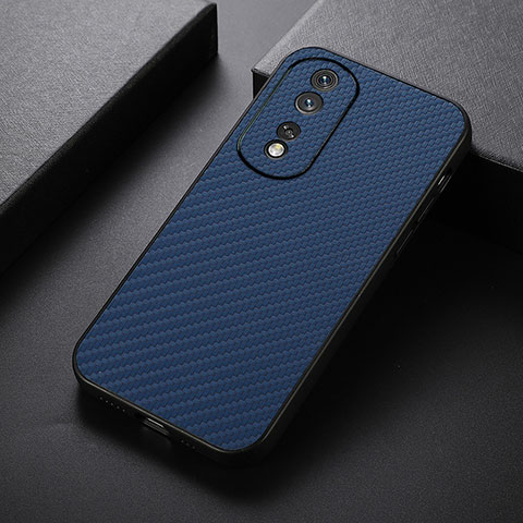 Custodia Lusso Pelle Cover B07H per Huawei Honor 80 Pro Flat 5G Blu