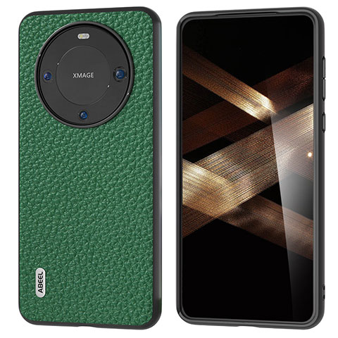 Custodia Lusso Pelle Cover B07H per Huawei Mate 60 Pro+ Plus Verde