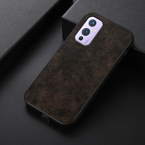 Custodia Lusso Pelle Cover B07H per OnePlus 9 5G Marrone