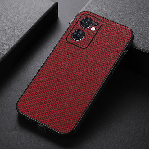 Custodia Lusso Pelle Cover B07H per OnePlus Nord CE 2 5G Rosso