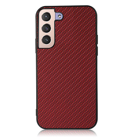 Custodia Lusso Pelle Cover B07H per Samsung Galaxy S21 FE 5G Rosso