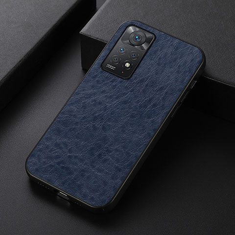 Custodia Lusso Pelle Cover B07H per Xiaomi Redmi Note 11 Pro 4G Blu