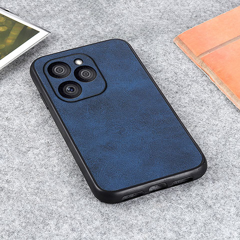 Custodia Lusso Pelle Cover B08H per Huawei Honor 60 SE 5G Blu